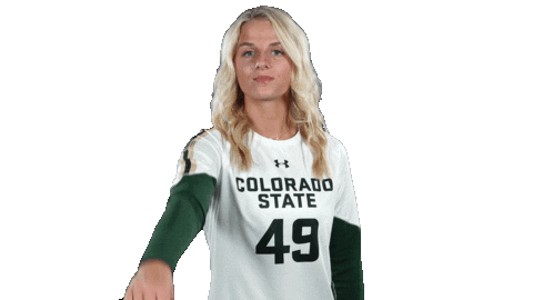 Volleyball Shrug Sticker by Colorado State Rams