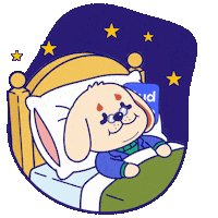 Dog Night Sticker by KOL.ID