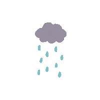 Rain Clouds Sticker