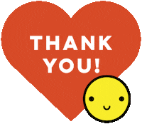 Heart Thank You Sticker by mochikids