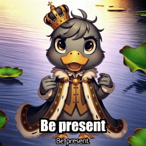 Mindfulness Be Present GIF by sirduckbeth