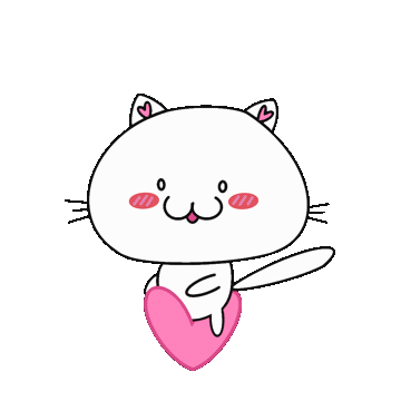 Nabistudio love cat cute cat big love Sticker