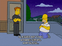 praising homer simpson GIF
