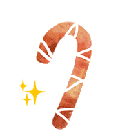 Candy Cane Christmas Sticker