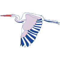 Bird Crane Sticker by Binary Style