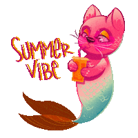 Zuzazua cat summer chill vacation Sticker