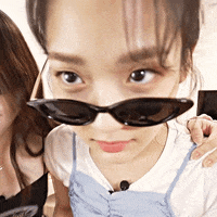 Helmets kpop glasses idol stare GIF