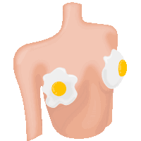 fried eggs feminist Sticker