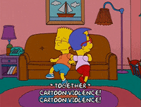 happy bart simpson GIF