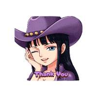 Nico Robin Thank You Sticker by Elena K