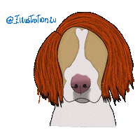 illustrationluu dogs perro perros beagle Sticker