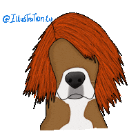 illustrationluu dogs perro perros beagle Sticker
