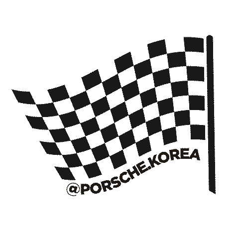 porsche_korea giphyupload flag porsche 911 Sticker