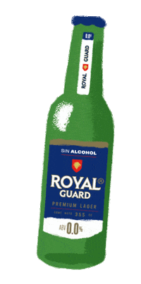 cervezaroyalguard royalguard merecidorelajo royalguarcero cerogrados Sticker