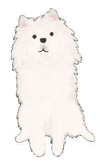 White Dog Puppy Sticker by breadcrumbsclub
