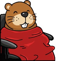 Chonketha angry cozy blanket beaver Sticker
