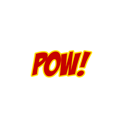 cr8vflow giphyupload superhero comics pow Sticker
