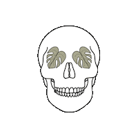 Plant Skull Sticker