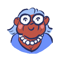 Grand-Mere Smile Sticker by Zaromatt