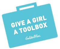 GoldiebloxOfficial goldieblox give a girl a toolbox Sticker