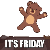 Teddy Bear Friday Sticker by BEARISH