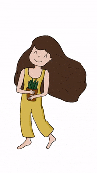 Fabillustraits love happy plant care GIF