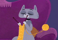 Cats Knitting GIF by Kitty Is Not A Cat