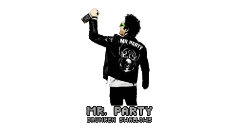 Phil Neumann Party Sticker by Drunken Swallows