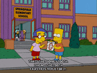 bart simpson school GIF