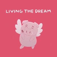 Happy Flying Pig GIF by PositivelyPigasus