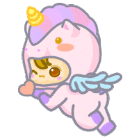 kiktoyz love heart baby unicorn Sticker