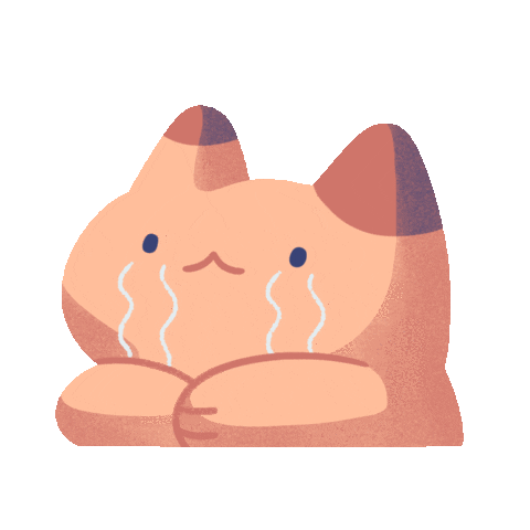 Tomeyooo giphyupload cat crying cry Sticker
