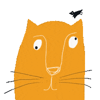 Cat Bird Sticker