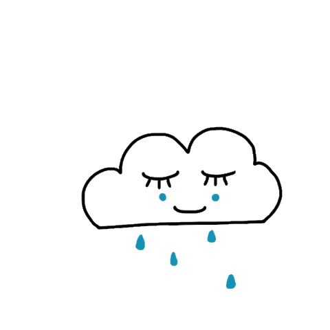 bethclaremc illustration black rain cloud Sticker