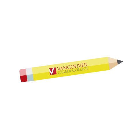 VancouverCareerCollege giphyupload writing pencil vancouvercareercollege Sticker
