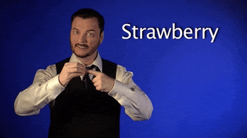 sign language strawberry GIF by Sign with Robert