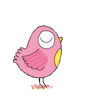 Heart Bird Sticker