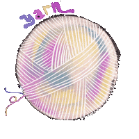 magchiii colorful yarn magchi magchigraph Sticker