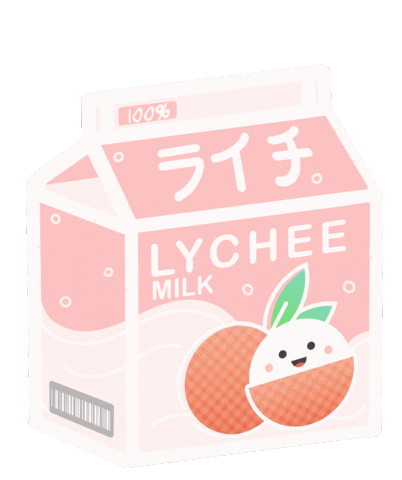 Milk Carton Sticker by Lychee the Label