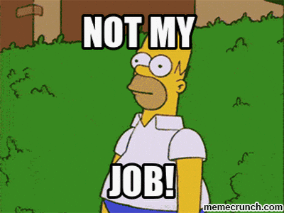 Homer Simpson disparaît dans un buisson.