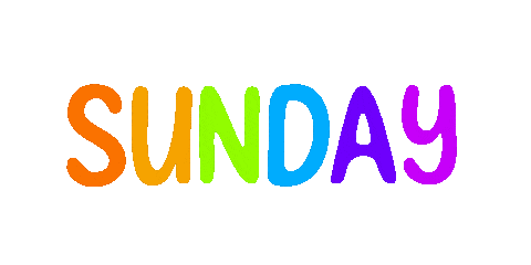 Happy Sunday Rainbow Sticker