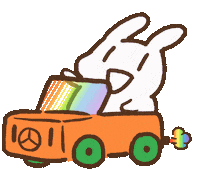 blackboxwork car rabbit drive 可愛 Sticker