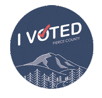 Mt Rainier Sticker Sticker by Pierce County Auditor