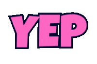 Pink Yes Sticker