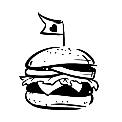 flag burger Sticker