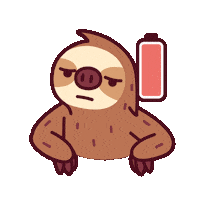 Tired No Energy Sticker by Sloooths