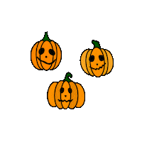 linemiliedesign halloween fall scary pumpkin Sticker