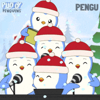 Merry Christmas Singing GIF by Pudgy Penguins