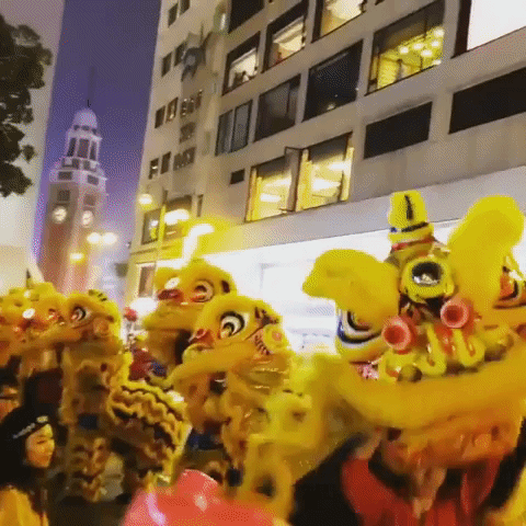Hong Kong Dancers Frolic During Lunar New Year