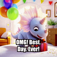 Party Birthday GIF by Divineasaur